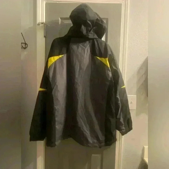 Mens NordiacTrack fleece lined jacket with adjustable hood front zipper size LG - Picture 13 of 16